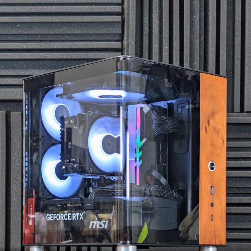 jonsbo tk 0 custom prebuilt sff itx gaming pc case closeup